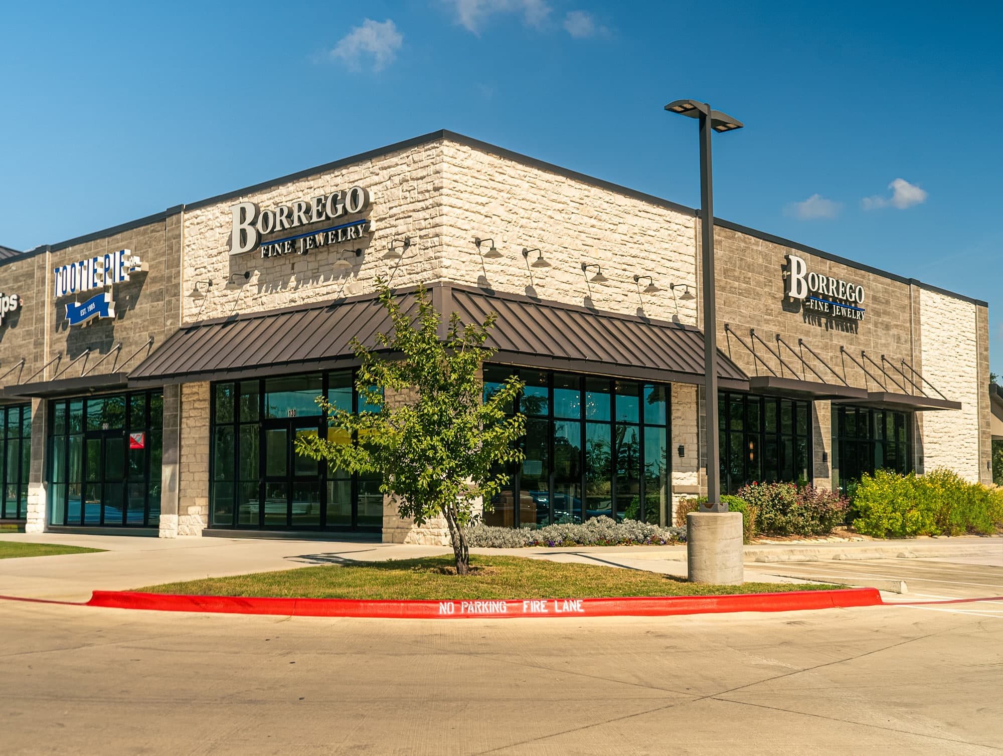 The Borrego Fine Jewelry storefront on South Main Street in Boerne, Texas